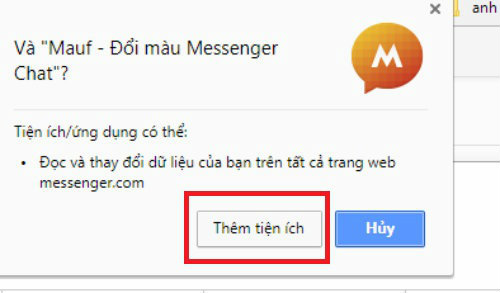 Đổi màu Messenger 