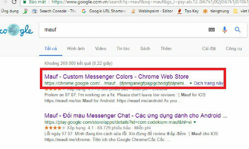 Đổi màu Messenger 