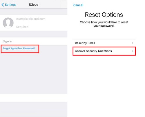 lay lai mat khau iCloud bang cau hoi bao mat
