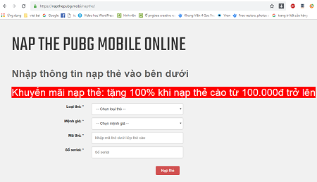 CÃ¡ch náº¡p UC game Pubg Mobile - khanhhienduong - 