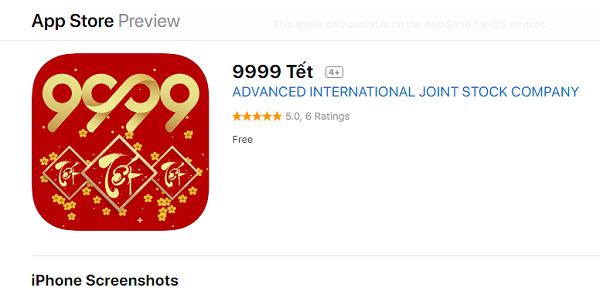 App 9999 tet