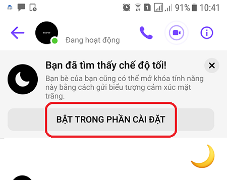 giao dien den messenger