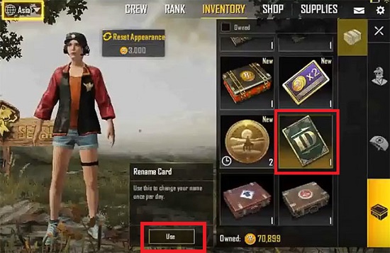 doi ten nhan vat pubg mobile