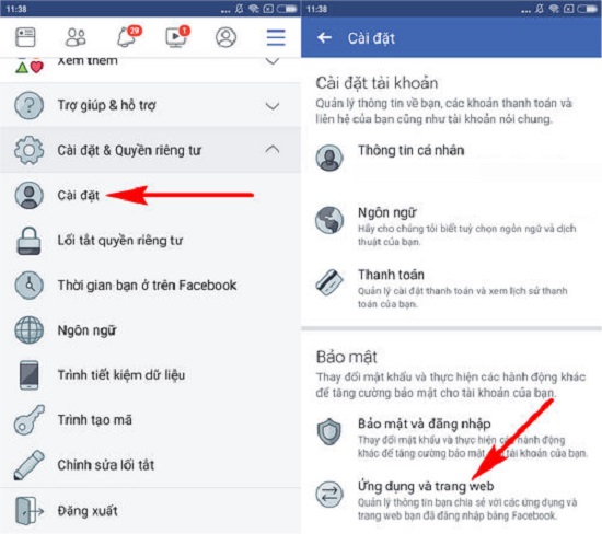 xoa lien ket facebook với lien quan