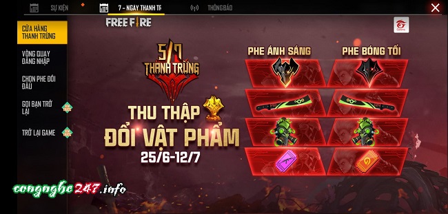 ngay thanh trung free fire 