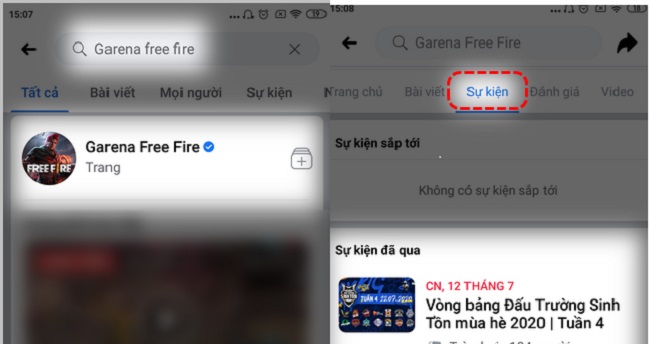 Cách tìm Facebook quà Free Fire