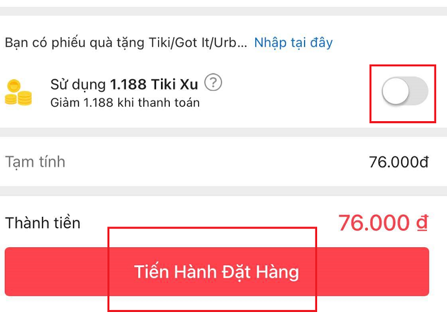 Cách sử dụng Voucher Got It trên Tiki