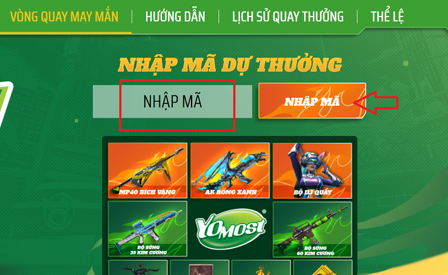 Sự kiện Free Fire mua Yomost hốt AK Rồng Xanh