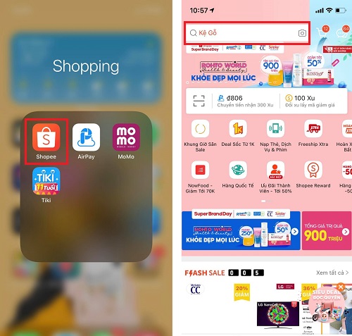  xóa lịch sử Tìm Kiếm trên Shopee