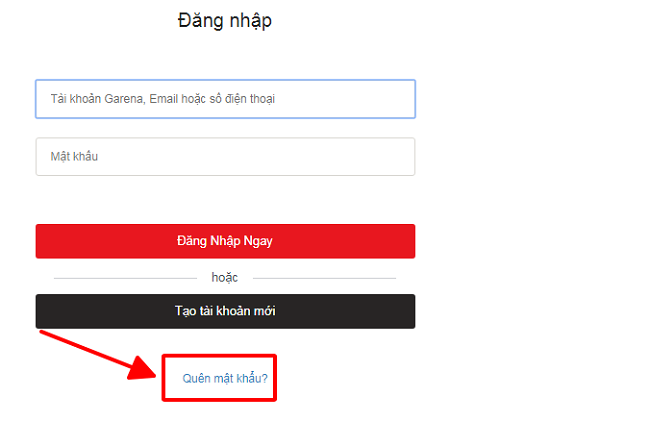 Cách lấy lại mật khẩu Garena không cần số điện thoại