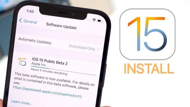 cài iOS 15 public beta trên iPhone