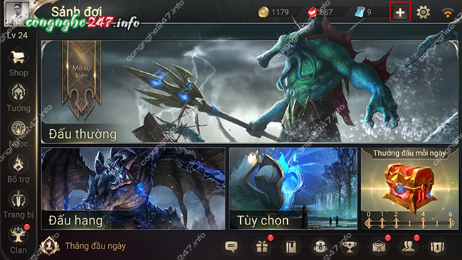 Bảng giá quân huy Garena 