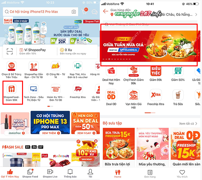 Cách lấy mã giảm giá Shopee Food