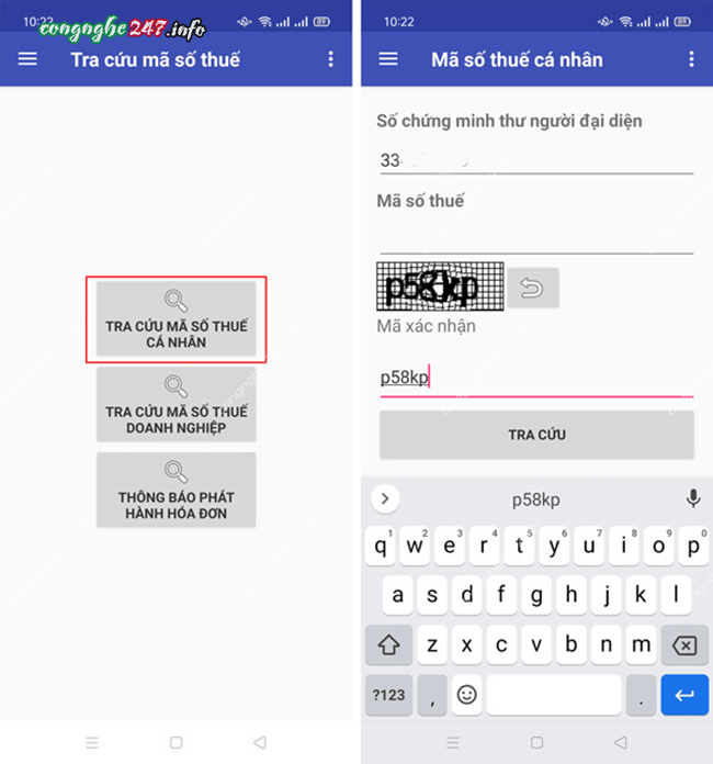 tra cuu ma so thue ca nhan online