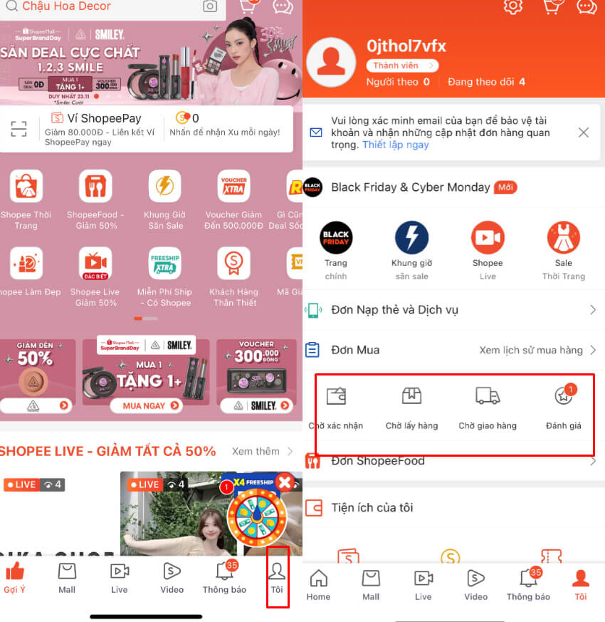 huong dan kiem tra don hang shopee