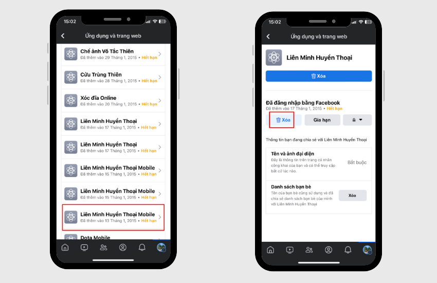 cach xoa tai khoan gerana voi facebook
